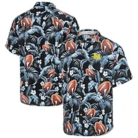 Men's Tommy Bahama Navy Michigan Wolverines Veracruz Cay First Down Blooms Button-Up Shirt