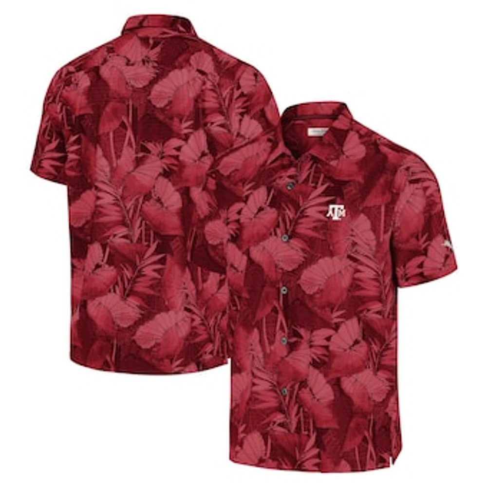 Men's Tommy Bahama Maroon Texas A&M Aggies Coast Nuevo Fronds Button-Up Shirt