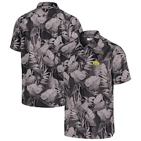 Men's Tommy Bahama Black Iowa Hawkeyes Coast Nuevo Fronds Button-Up Shirt