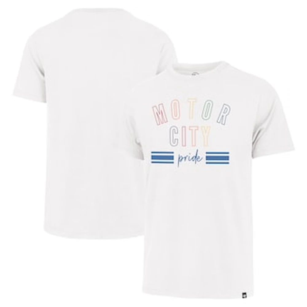 Men's '47 White Detroit Lions Motor City Pride Franklin T-Shirt