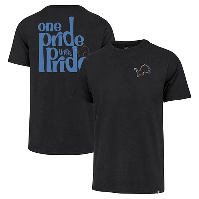 Men's '47 Black Detroit Lions Pride Franklin T-Shirt