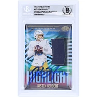 Justin Herbert Los Angeles Chargers Autographed 2021 Panini Illusions Highlight Relic #HS-JH Beckett Fanatics Witnessed Authenticated 10 Card
