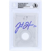 Justin Herbert Los Angeles Chargers Autographed 2021 Panini National Treasures Printing Plate Relic #CM-JUH #1/1 Beckett Fanatics Witnessed Authenticated 10 Card