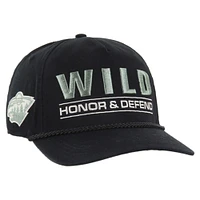 Men's '47 Black Minnesota Wild OHT Military Appreciation Homeland Honor and Defend Hitch Adjustable Hat