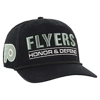 Men's '47 Black Philadelphia Flyers OHT Military Appreciation Homeland Honor and Defend Hitch Adjustable Hat