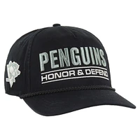 Men's '47 Black Pittsburgh Penguins OHT Military Appreciation Homeland Honor and Defend Hitch Adjustable Hat