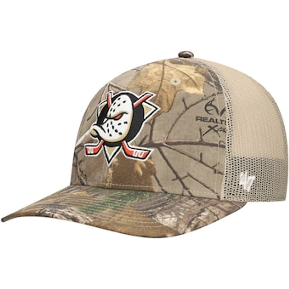 Men's '47 Realtree Camo Anaheim Ducks Logo Trucker Adjustable Hat