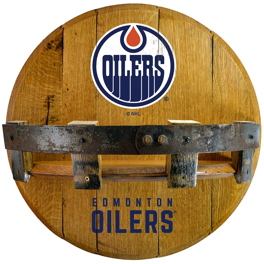 Imperial Edmonton Oilers 21'' Reclaimed Oak Bar Shelf