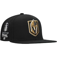 Men's Mitchell & Ness Black Vegas Golden Knights Core Top Spot Snapback Hat