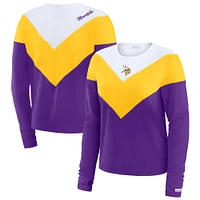 Women's WEAR by Erin Andrews Purple/Gold Minnesota Vikings Chevron Tri-Blend Long Sleeve T-Shirt