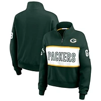 Women's WEAR by Erin Andrews Green Green Bay Packers Quarter-Zip Jacket