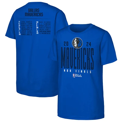 Youth Fanatics Royal Dallas Mavericks 2024 NBA Finals Roster T-Shirt