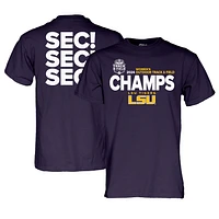 Unisex Blue 84  Purple LSU Tigers 2024 SEC Women's Outdoor Track & Field Champions T-Shirt