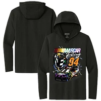 Men's Checkered Flag Sports Black NASCAR YAAASCAR Pride Hooded Long Sleeve T-Shirt