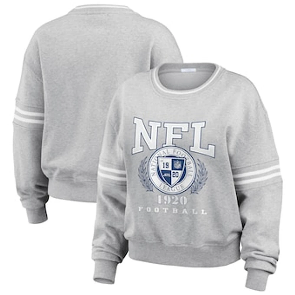 Women's WEAR by Erin Andrews Heather Gray NFL Pullover Sweatshirt