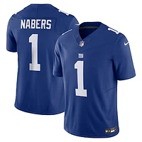 Men's Nike Malik Nabers Royal New York Giants Vapor F.U.S.E. Limited Jersey