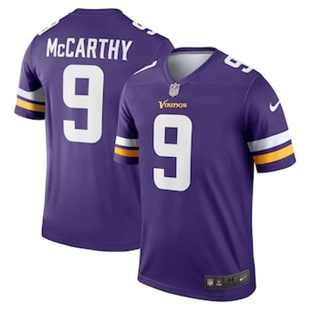 Men's Nike J.J. McCarthy Purple Minnesota Vikings Team Legend Jersey