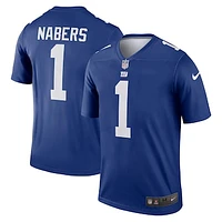 Men's Nike Malik Nabers Royal New York Giants Team Legend Jersey