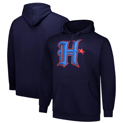 Men's Fanatics  Navy Houston Texans Big & Tall Pullover Hoodie