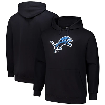 Men's Fanatics Black Detroit Lions Mascot Pullover Hoodie