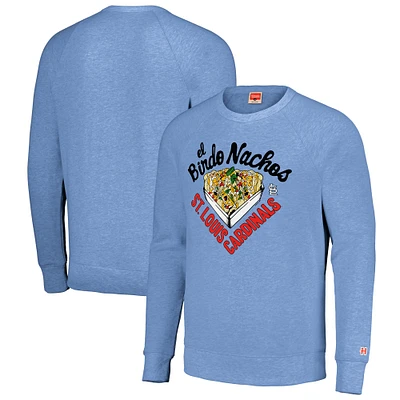 Unisex MLB x Guy Fieri’s Flavortown  Light Blue St. Louis Cardinals Tri-Blend Pullover Sweatshirt