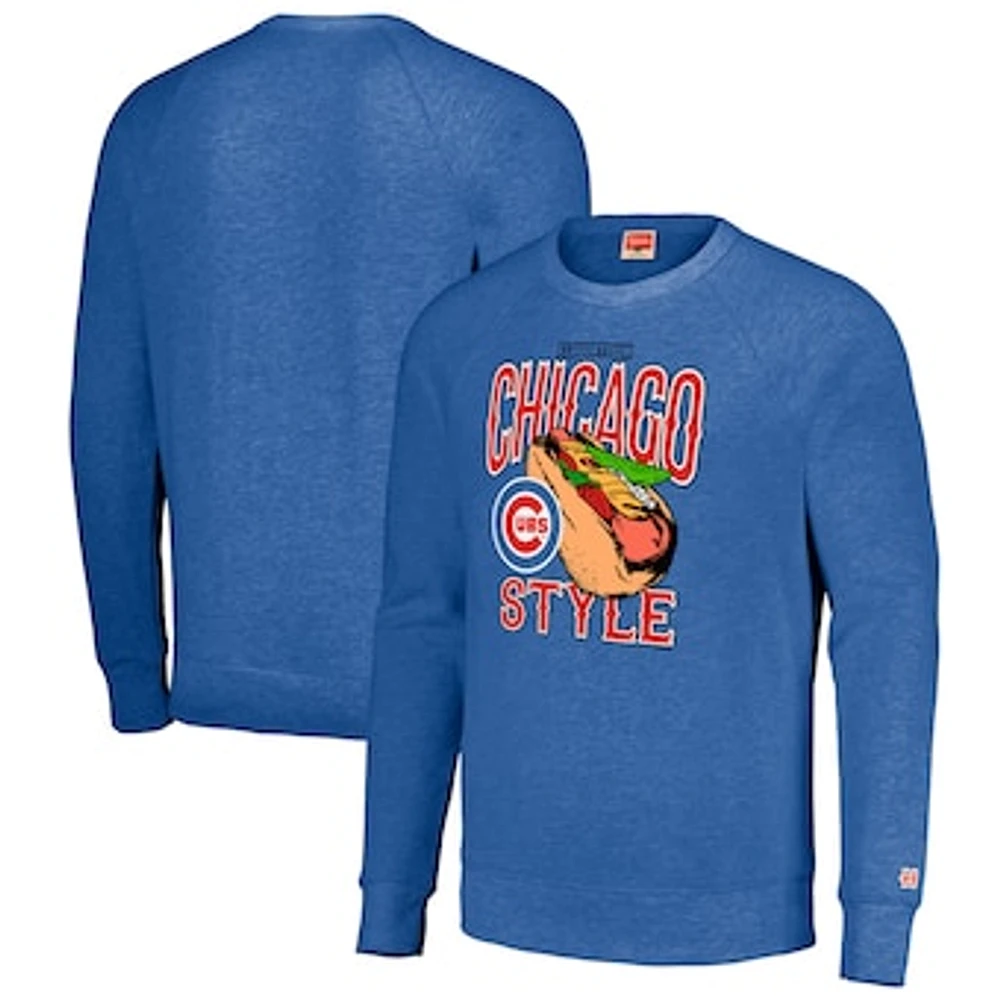 Unisex MLB x Guy Fieri’s Flavortown  Royal Chicago Cubs Tri-Blend Pullover Sweatshirt