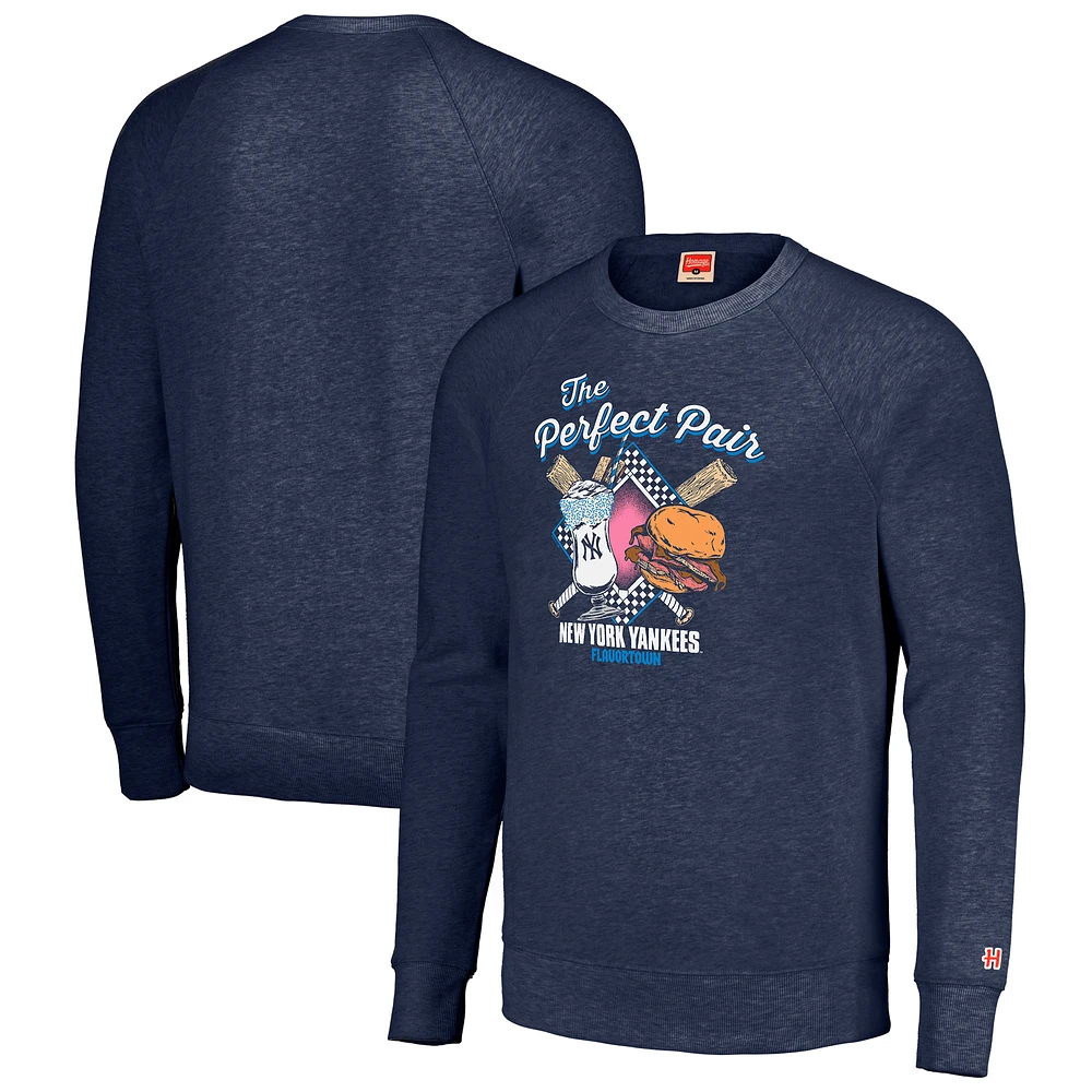 Unisex MLB x Guy Fieri’s Flavortown  Navy New York Yankees Tri-Blend Pullover Sweatshirt