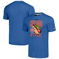 Unisex MLB x Guy Fieri’s Flavortown  Royal Chicago Cubs Tri-Blend T-Shirt