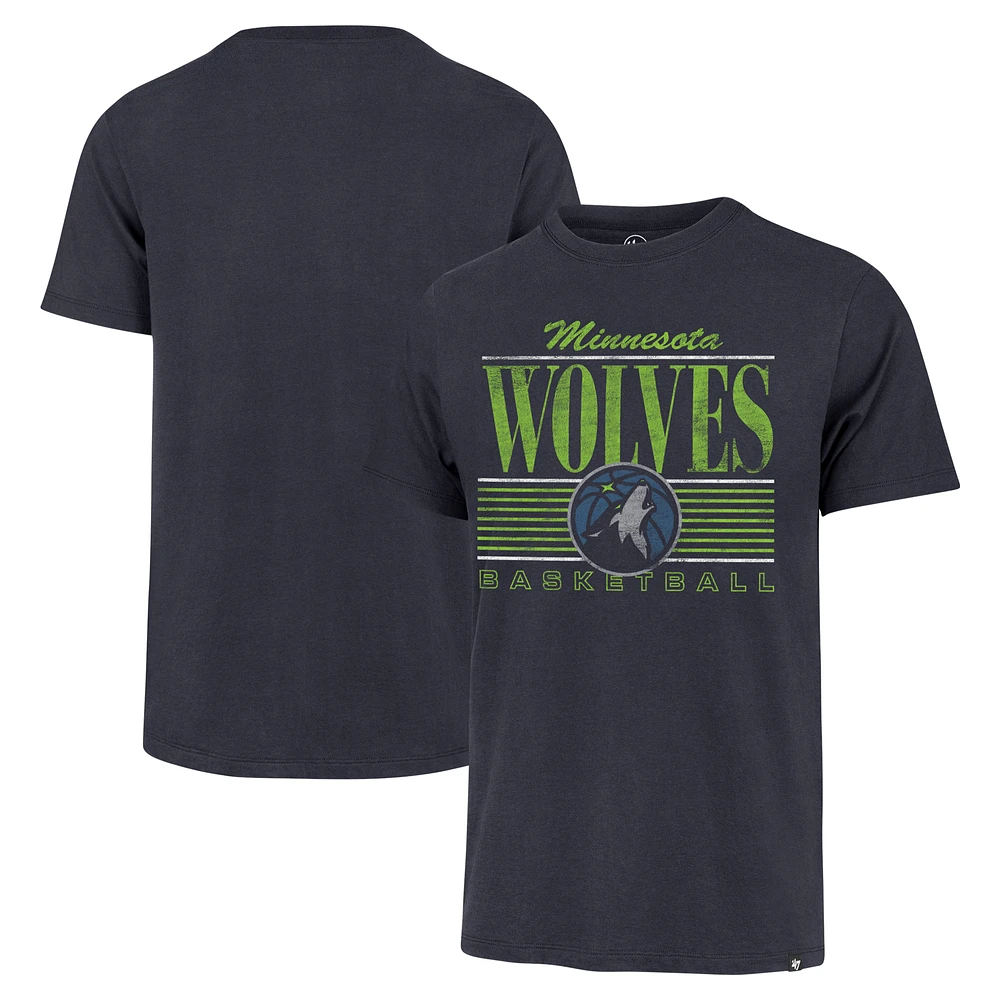 Men's '47 Navy Minnesota Timberwolves Remix Franklin T-Shirt