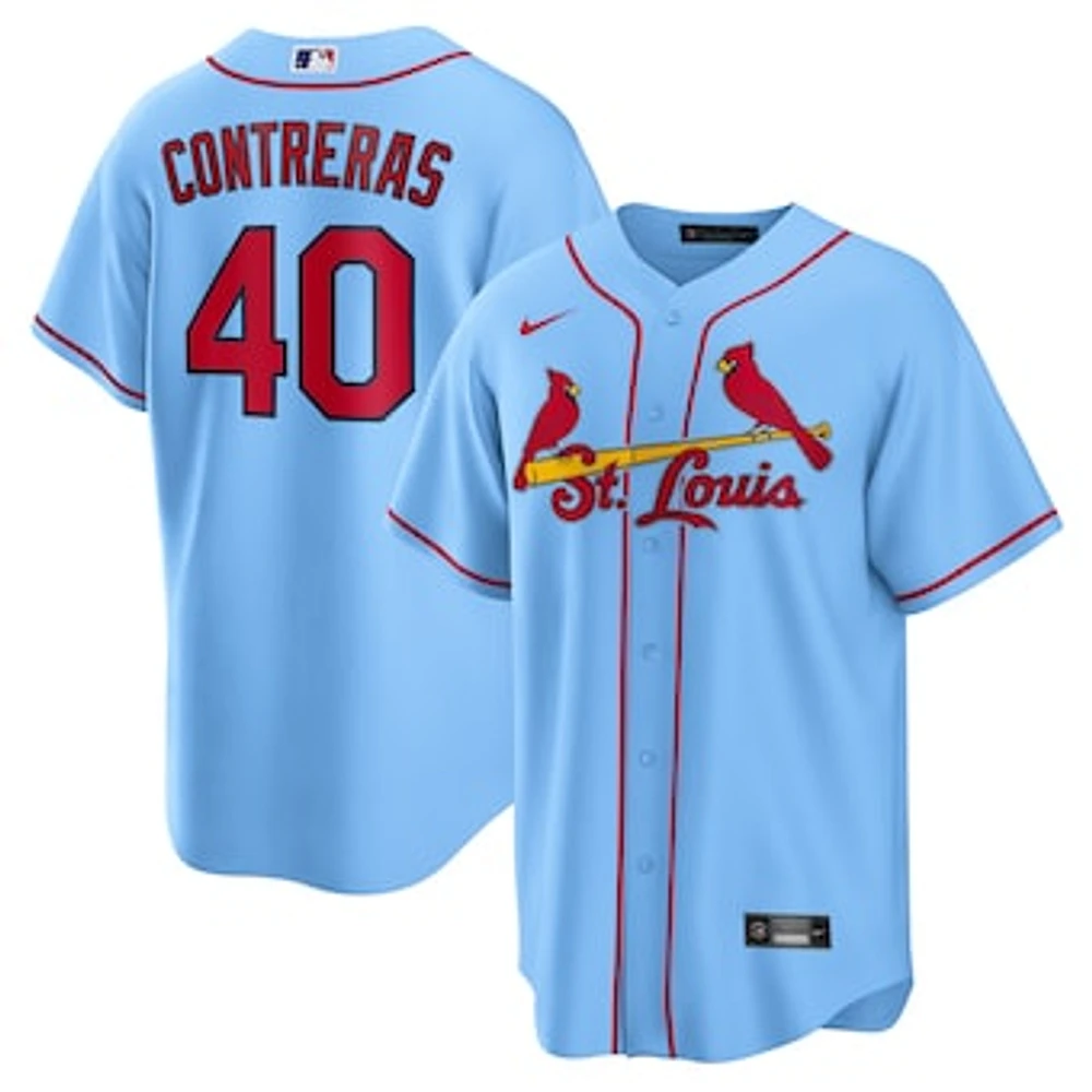 Men's Nike Willson Contreras Light Blue St. Louis Cardinals Alternate Replica Jersey