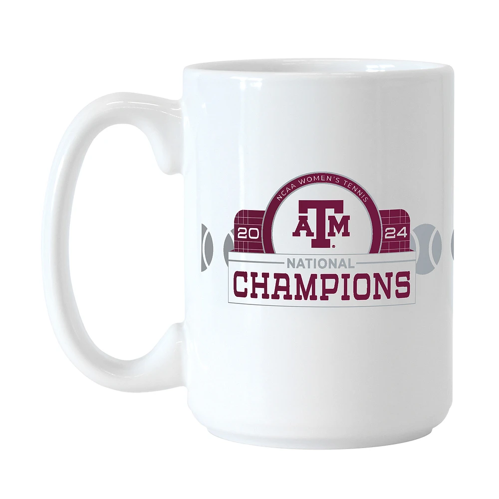 Texas A&M Aggies 2024 NCAA Women's Tennis National Champions 15oz. Sublimated Mug