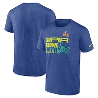 Men's Nike Blue Super Bowl LIX Tri-Blend T-Shirt