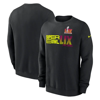 Men's Nike Black Super Bowl LIX Club Fleece Pullover Sweatshirt