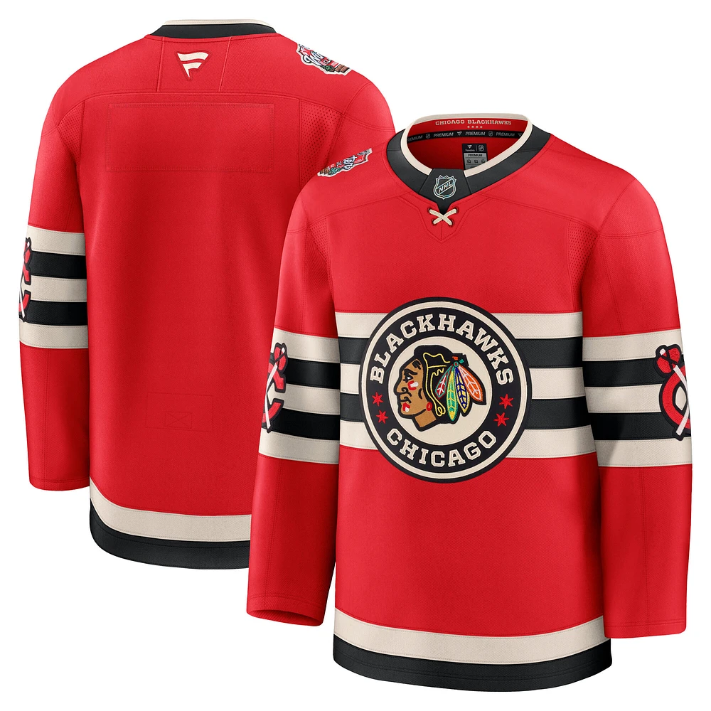 Men's Fanatics Red Chicago Blackhawks 2025 NHL Winter Classic Premium Jersey