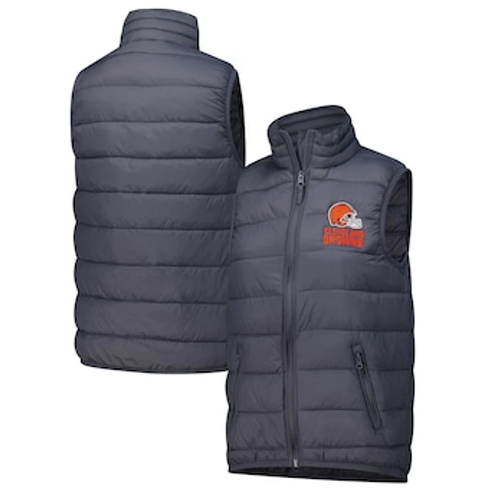 Women's  Dunbrooke Charcoal Cleveland Browns Alberta Full-Zip Vest