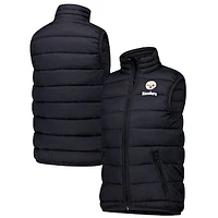 Women's  Dunbrooke Black Pittsburgh Steelers Alberta Full-Zip Vest