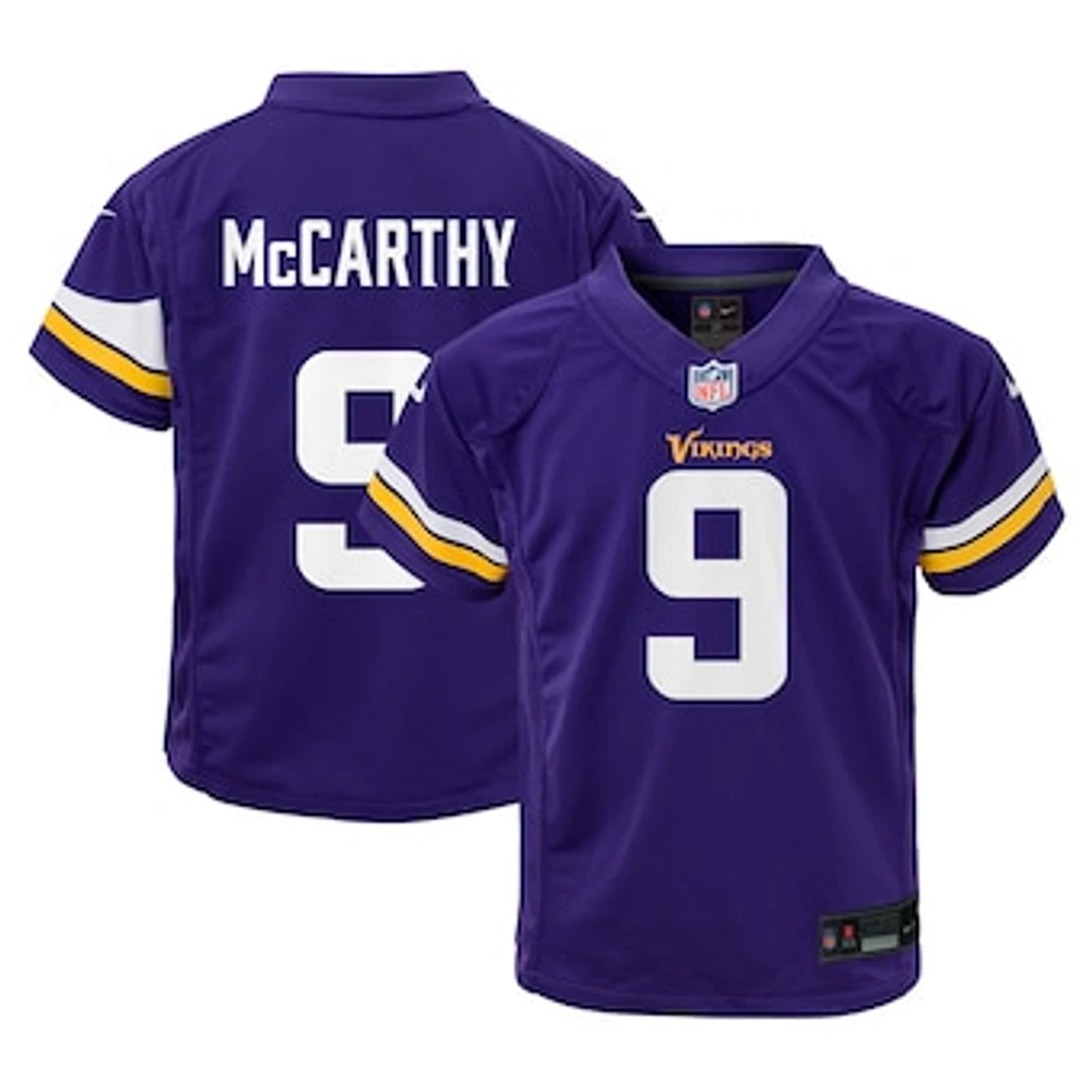 Preschool Nike J.J. McCarthy Purple Minnesota Vikings Player Game Jersey