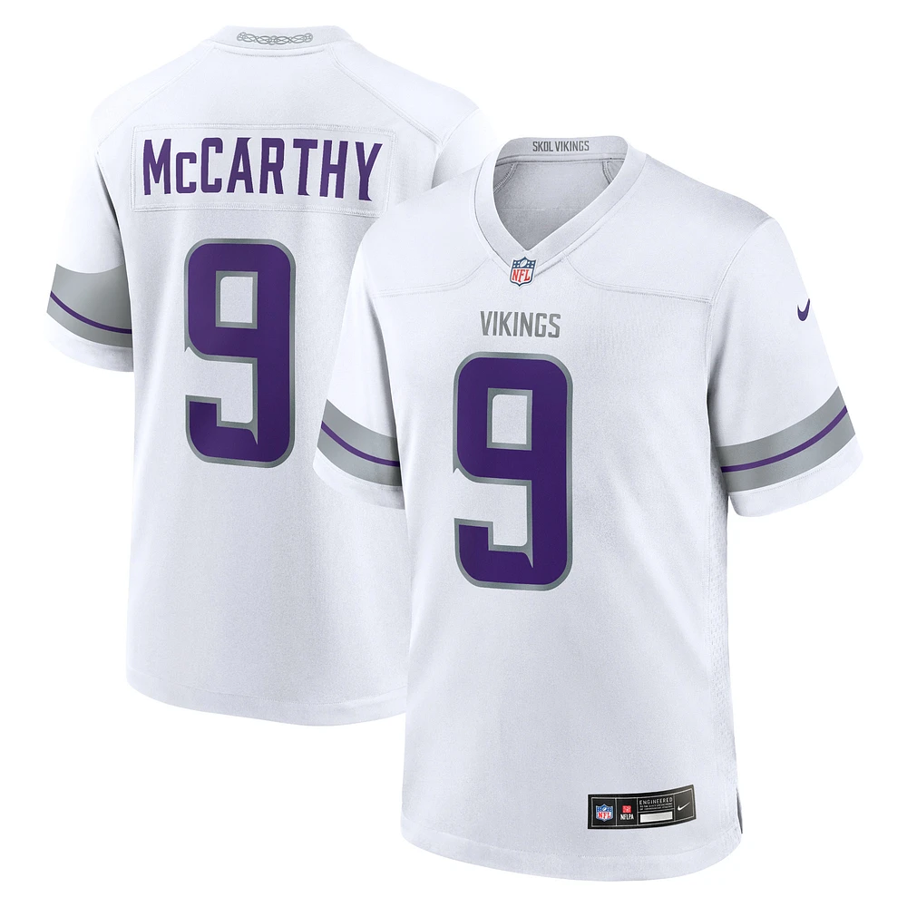 Youth Nike J.J. McCarthy White Minnesota Vikings Alternate Game Player Jersey