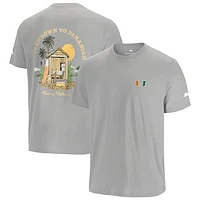 Men's Tommy Bahama Gray Miami Hurricanes Touchdown to Paradise T-Shirt