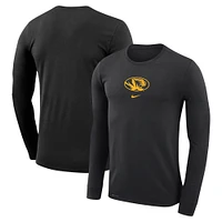 Men's Nike  Black Missouri Tigers Basketball Shootaround Long Sleeve T-Shirt