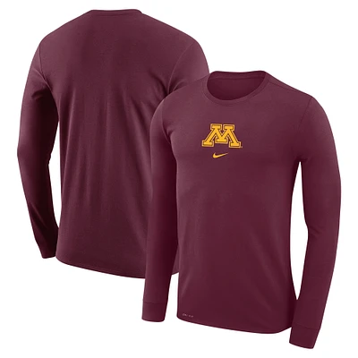 Men's Nike  Maroon Minnesota Golden Gophers Basketball Shootaround Long Sleeve T-Shirt