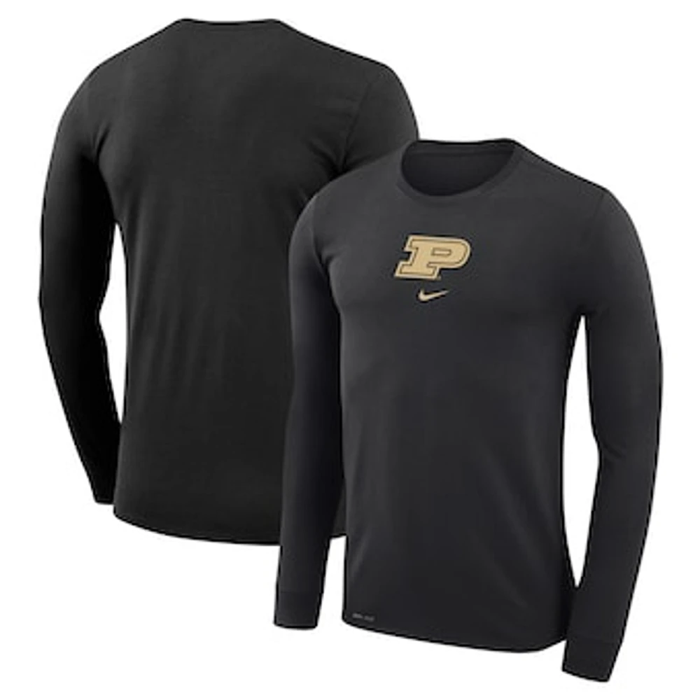 Men's Nike  Black Purdue Boilermakers Basketball Shootaround Long Sleeve T-Shirt