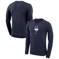 Men's Nike  Navy UConn Huskies Basketball Shootaround Long Sleeve T-Shirt