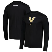 Men's Nike  Black Vanderbilt Commodores Basketball Shootaround Long Sleeve T-Shirt