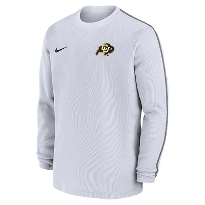 Men's Nike White Colorado Buffaloes 2024 Sideline Coaches Long Sleeve Top