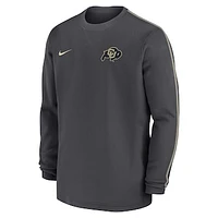 Men's Nike Anthracite Colorado Buffaloes 2024 Sideline Coaches Long Sleeve Top