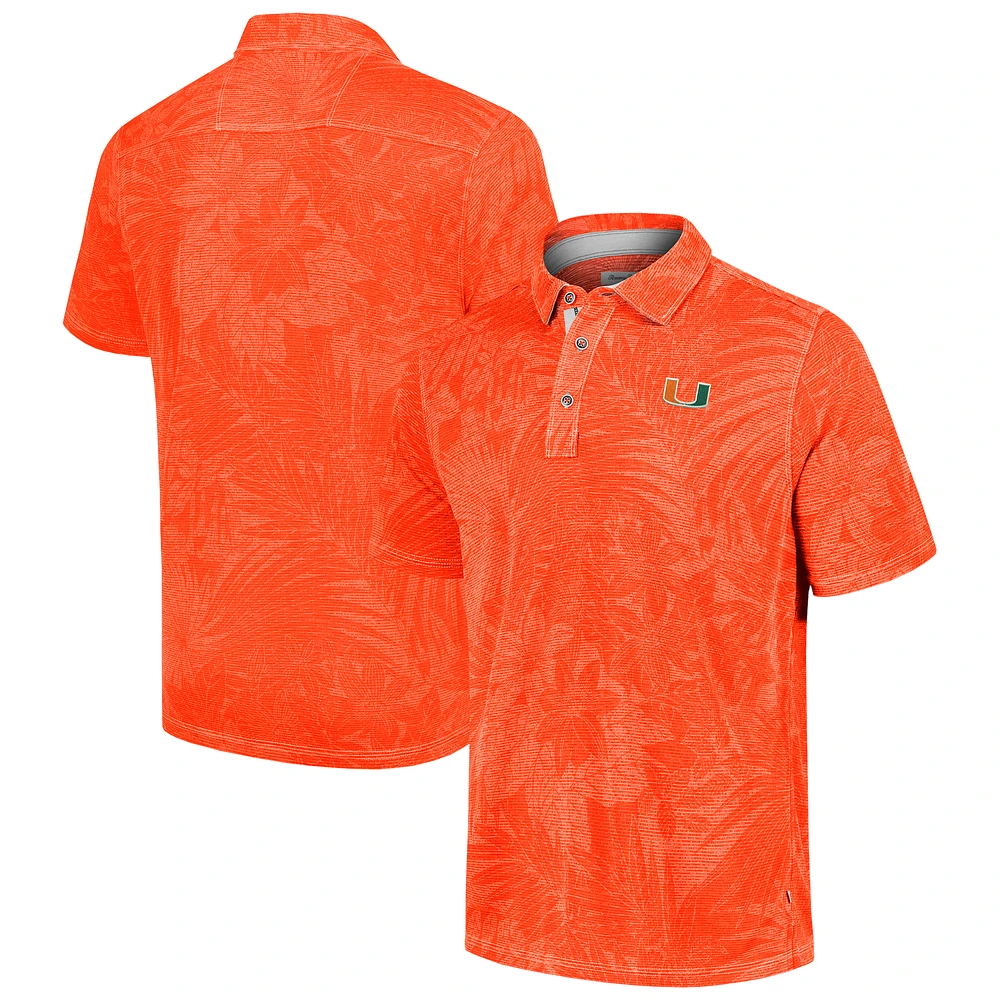 Men's Tommy Bahama  Orange Miami Hurricanes Sport Santiago Paradise Polo