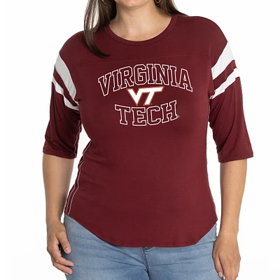 Women's Maroon Virginia Tech Hokies Abigail Jersey T-Shirt