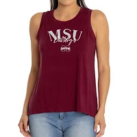 Women's Maroon Mississippi State Bulldogs Hannah High Neck Tank Top