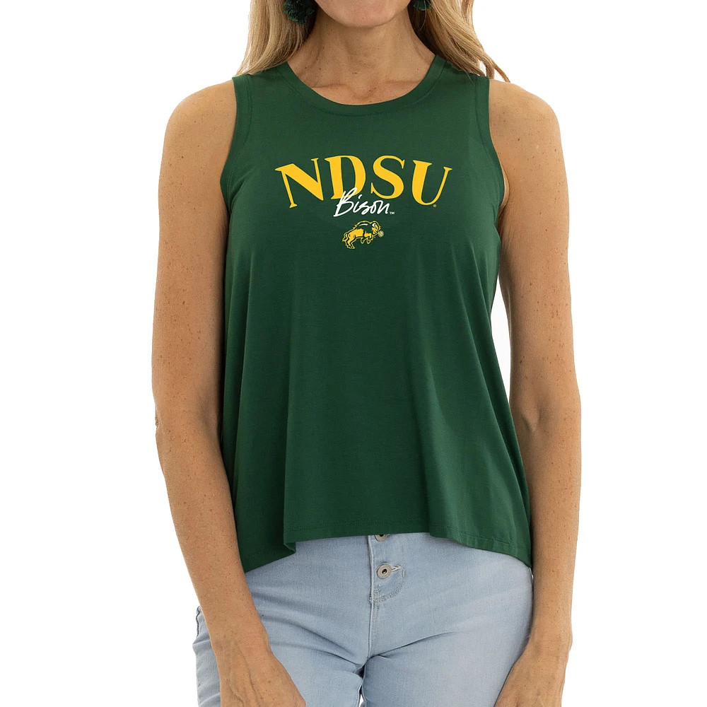Women's Green NDSU Bison Hannah High Neck Tank Top